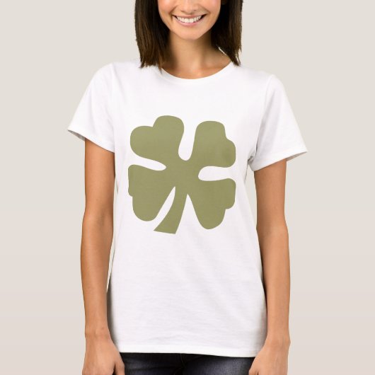 Vier Leaf Clover - Khaki T-shirt (Voorkant)