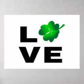 Vier Leaf Clover - Liefde Poster (Voorkant)