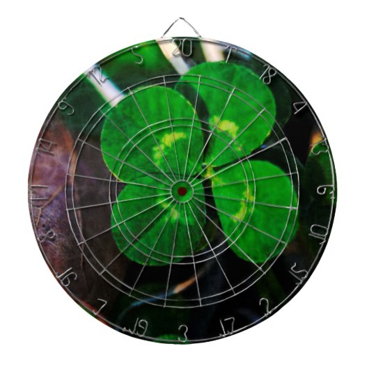 Vier Leaf Clover Lucky Dartbord (Voorkant)