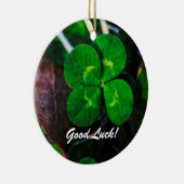 Vier Leaf Clover Lucky Keramisch Ornament (Rechts)