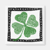 Vier Leaf Clover Magnet - Lucky Fun (Voorkant)