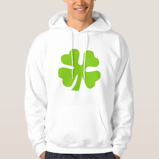 Vier Leaf Clover - Martian Green Hoodie (Voorkant)
