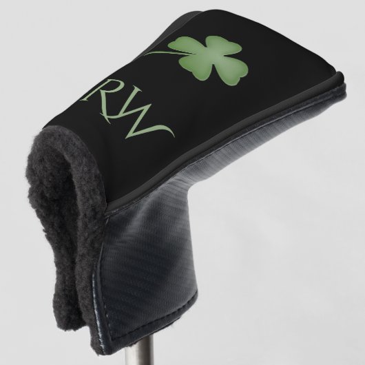 Vier Leaf Clover Monogrammed Golfheadcover (3/4 voorkant)