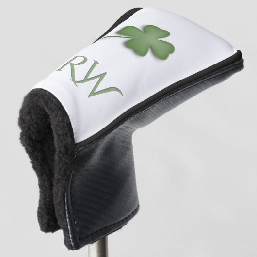 Vier Leaf Clover Monogrammed Golfheadcover (3/4 voorkant)