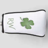 Vier Leaf Clover Monogrammed Golfheadcover (Voorkant)