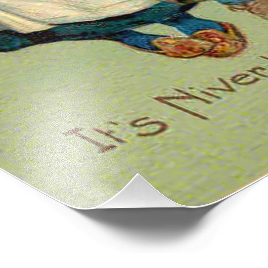 Vier Leaf Clover Moon Leprechaun Shamrock Foto Afdruk (Hoek)