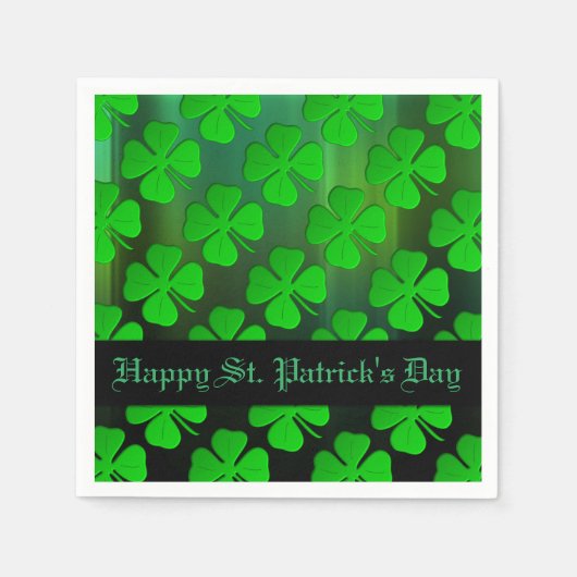 Vier Leaf Clover Pattern Napkins Servet (Voorkant)