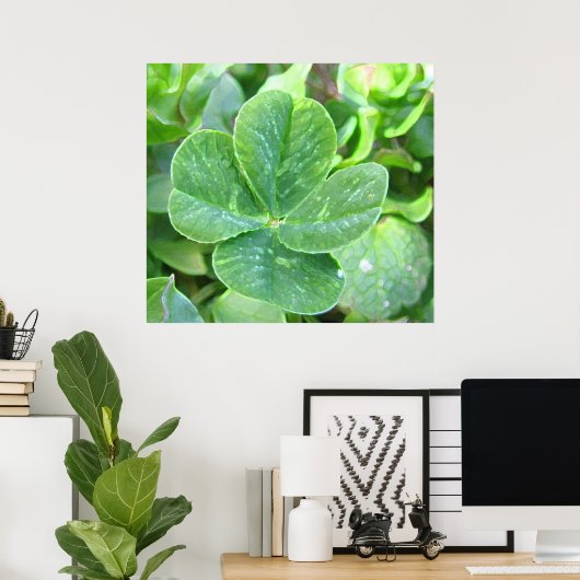 VIER LEAF CLOVER POSTER (Thuiskantoor)