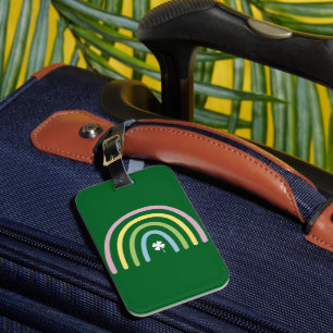 Vier Leaf Clover Rainbow St Patrick's Day Bagagelabel