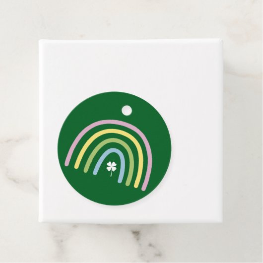 Vier Leaf Clover Rainbow St Patrick's Day Bedankjes Labels (In situ)