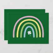 Vier Leaf Clover Rainbow St Patrick's Day Briefkaart (Voorkant / Achterkant)