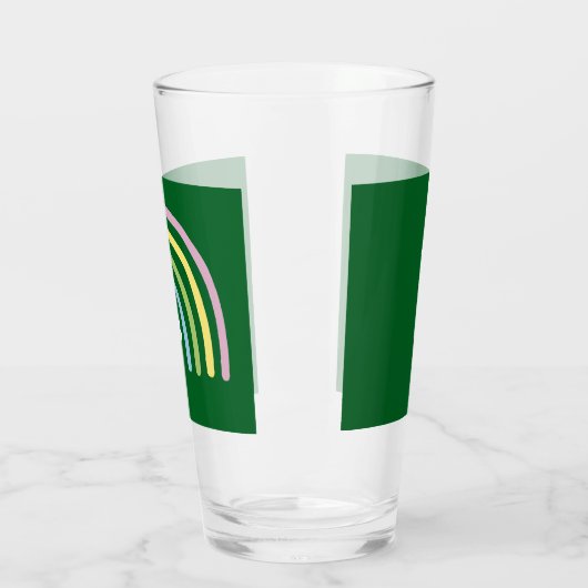 Vier Leaf Clover Rainbow St Patrick's Day Glas (Links)