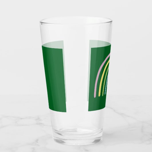 Vier Leaf Clover Rainbow St Patrick's Day Glas (Rechts)