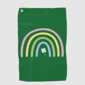 Vier Leaf Clover Rainbow St Patrick's Day Golfhanddoek (Voorkant)