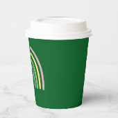 Vier Leaf Clover Rainbow St Patrick's Day Papieren Bekers (Links)