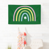 Vier Leaf Clover Rainbow St Patrick's Day Spandoek (Insitu)