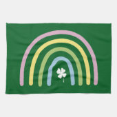 Vier Leaf Clover Rainbow St Patrick's Day Theedoek (Horizontaal)
