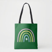Vier Leaf Clover Rainbow St Patrick's Day Tote Bag (Voorkant)