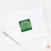 Vier Leaf Clover Rainbow St Patrick's Day Vierkante Sticker (Envelop)