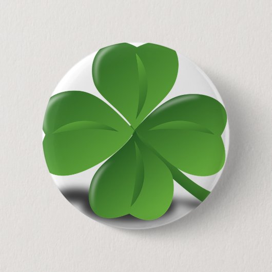 VIER LEAF CLOVER RONDE BUTTON 5,7 CM (Voorkant)
