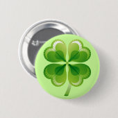 VIER LEAF CLOVER RONDE BUTTON 5,7 CM (Voorkant /achterkant)