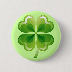 VIER LEAF CLOVER RONDE BUTTON 5,7 CM