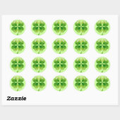 VIER LEAF CLOVER RONDE STICKER (Vel)