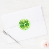 VIER LEAF CLOVER RONDE STICKER (Envelop)