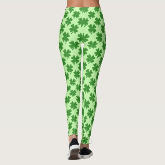 Vier Leaf Clover Saint Patrick's Day Shamrock Leggings (Achterkant)