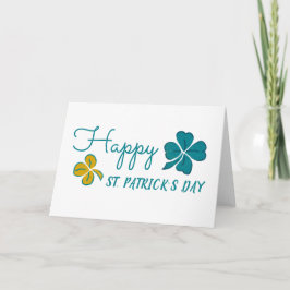 Vier Leaf Clover Shamrock Happy St. Patrick's Day Feestdagen Kaart