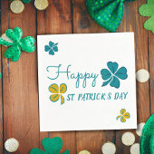 Vier Leaf Clover Shamrock Happy St. Patrick's Day Servet