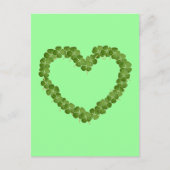Vier Leaf Clover Shamrock Heart Briefkaart (Voorkant)