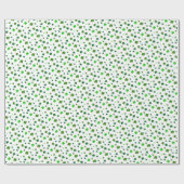 Vier Leaf Clover Shamrock Irish Gift Wrap Paper Cadeaupapier (Vlak)