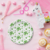 Vier Leaf Clover Shamrock Papieren Bordje (Feest)