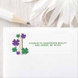 Vier Leaf Clover Shamrock St. Partruds Day Label