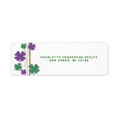 Vier Leaf Clover Shamrock St. Partruds Day Label (Voorkant)