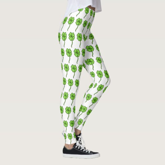 Vier Leaf Clover Shamrock St Patrick's Day Leggings (Rechts)