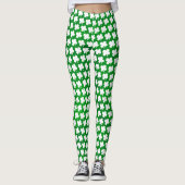 Vier Leaf Clover Shamrock St. Patricks Day Leggings (Voorkant)