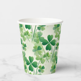 Vier Leaf Clover Shamrock St Patrick's Day Papieren Bekers