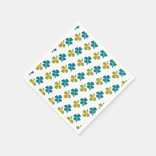 Vier Leaf Clover Shamrock St. Patrick's Day Servet (Hoek)