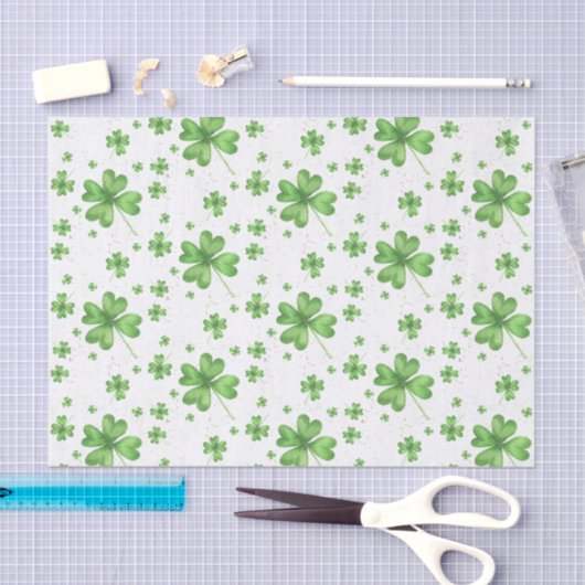 Vier Leaf Clover Shamrock Tissuepapier (Craft)