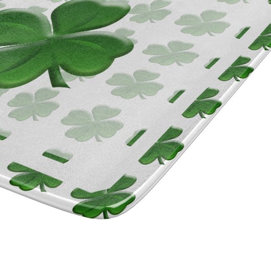 Vier Leaf Clover - Sint Patrick's Day Symbol Snijplank (Hoek)