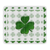 Vier Leaf Clover - Sint Patrick's Day Symbol Snijplank (Voorkant)