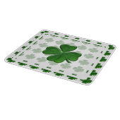 Vier Leaf Clover - Sint Patrick's Day Symbol Snijplank (Hoek)