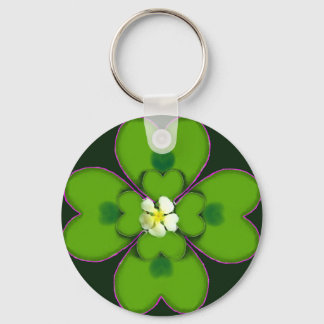Vier Leaf Clover St. Patrick Irish Flower Patty Sleutelhanger