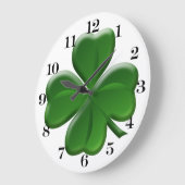 Vier Leaf Clover - St Patrick's Day Button Grote Klok (Hoek)