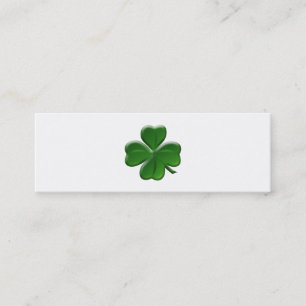Vier Leaf Clover - St Patrick's Day Button Mini Visitekaartje