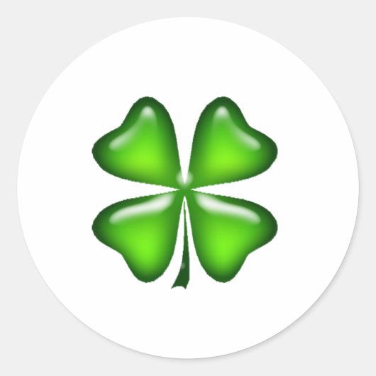 Vier Leaf Clover St. Patrick's Day Gift Ronde Sticker (Voorkant)