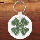 Vier Leaf Clover St. Patrick's Day Sleutelhanger (Voorkant)