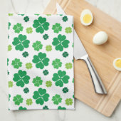 Vier Leaf Clover St Patricks Day Theedoek (Quarter Fold)